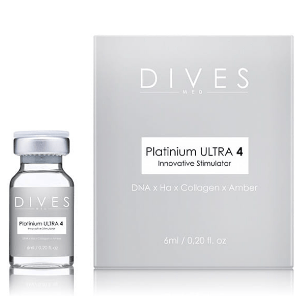 کوکتل مزوتراپی دایوس مدل پلاتینیوم الترا 4 DIVES Med – Platinium ULTRA 4 (1x6ml)